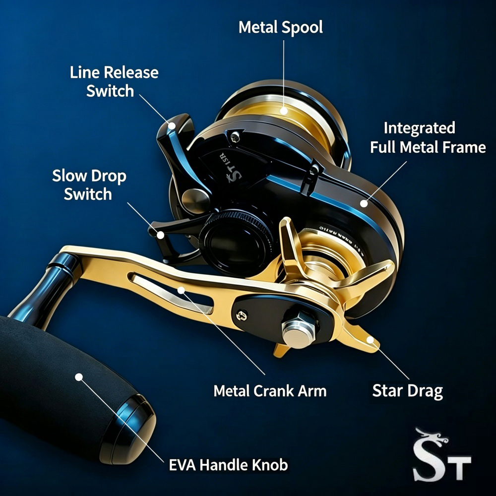 6.2:1 Slow Pitch Jigging Reel  - Trolling Reel recensione e prezzo
