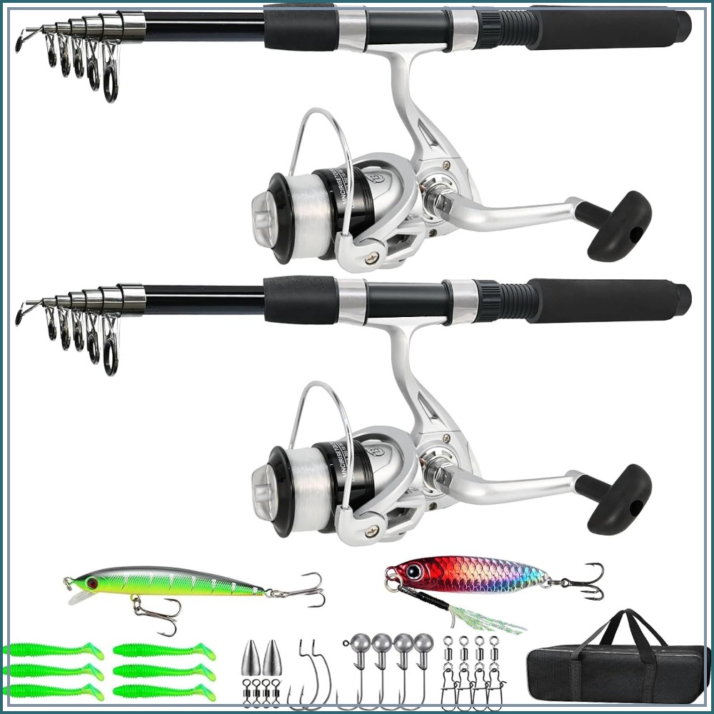Fishing Pole Combo 6.9ft 2Pcs  - Reel Bag recensione e prezzo