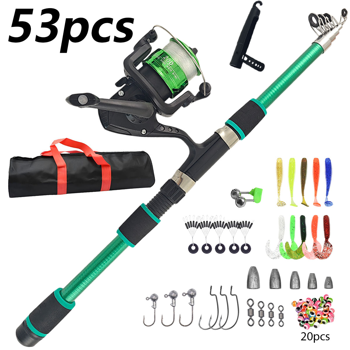 Portable Telescopic Fishing Ro - Baitcasting Reel recensione e prezzo