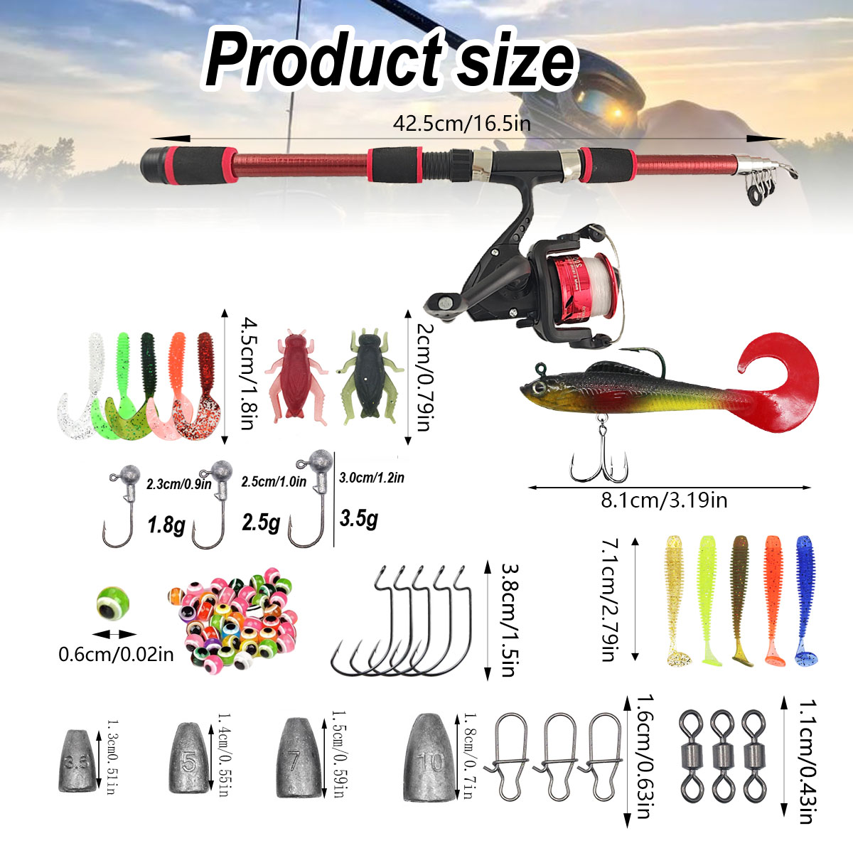 Portable Telescopic Fishing Ro - Baitcasting Reel recensione e prezzo