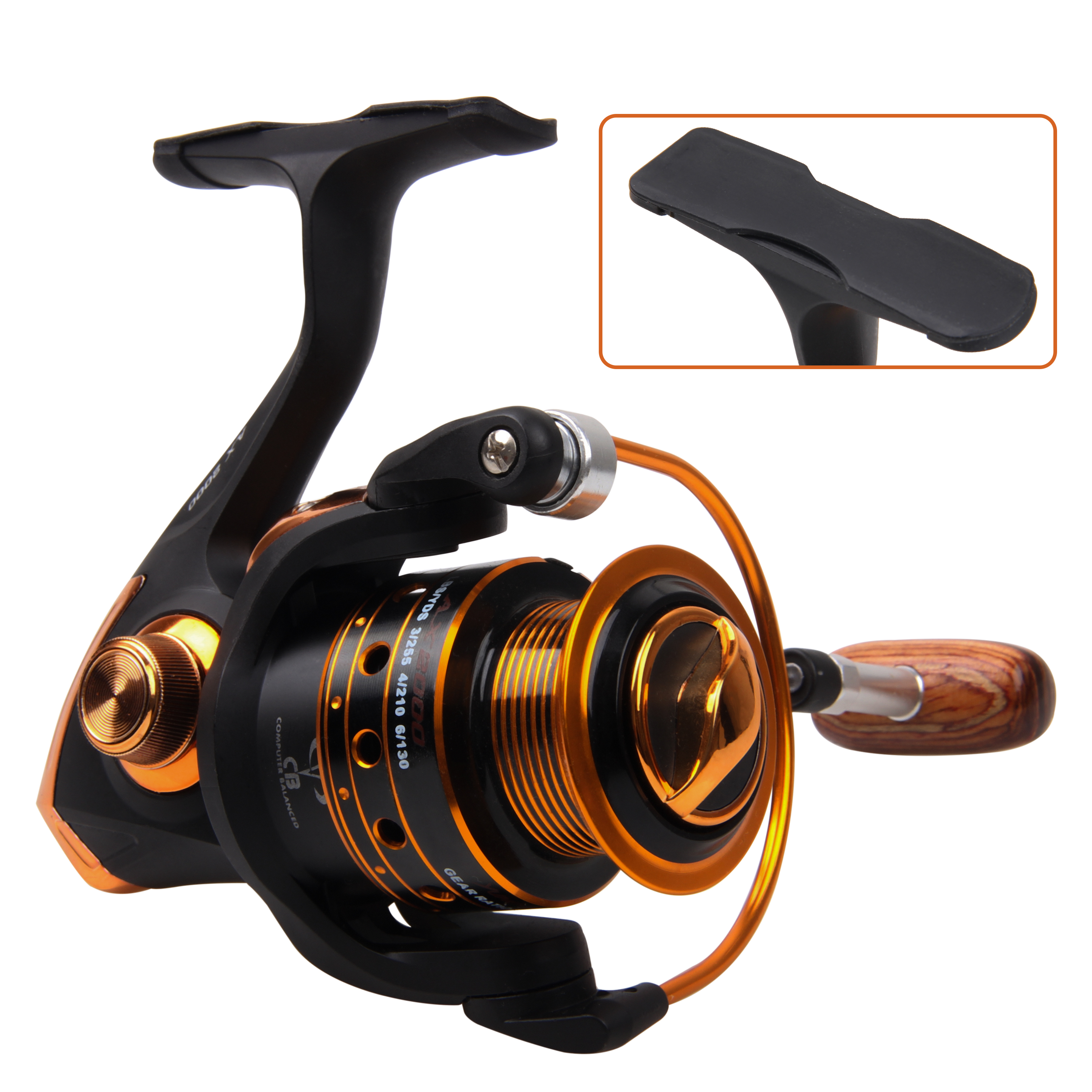 6pcs Black Rubber Fishing Reel - Trolling Reel recensione e prezzo
