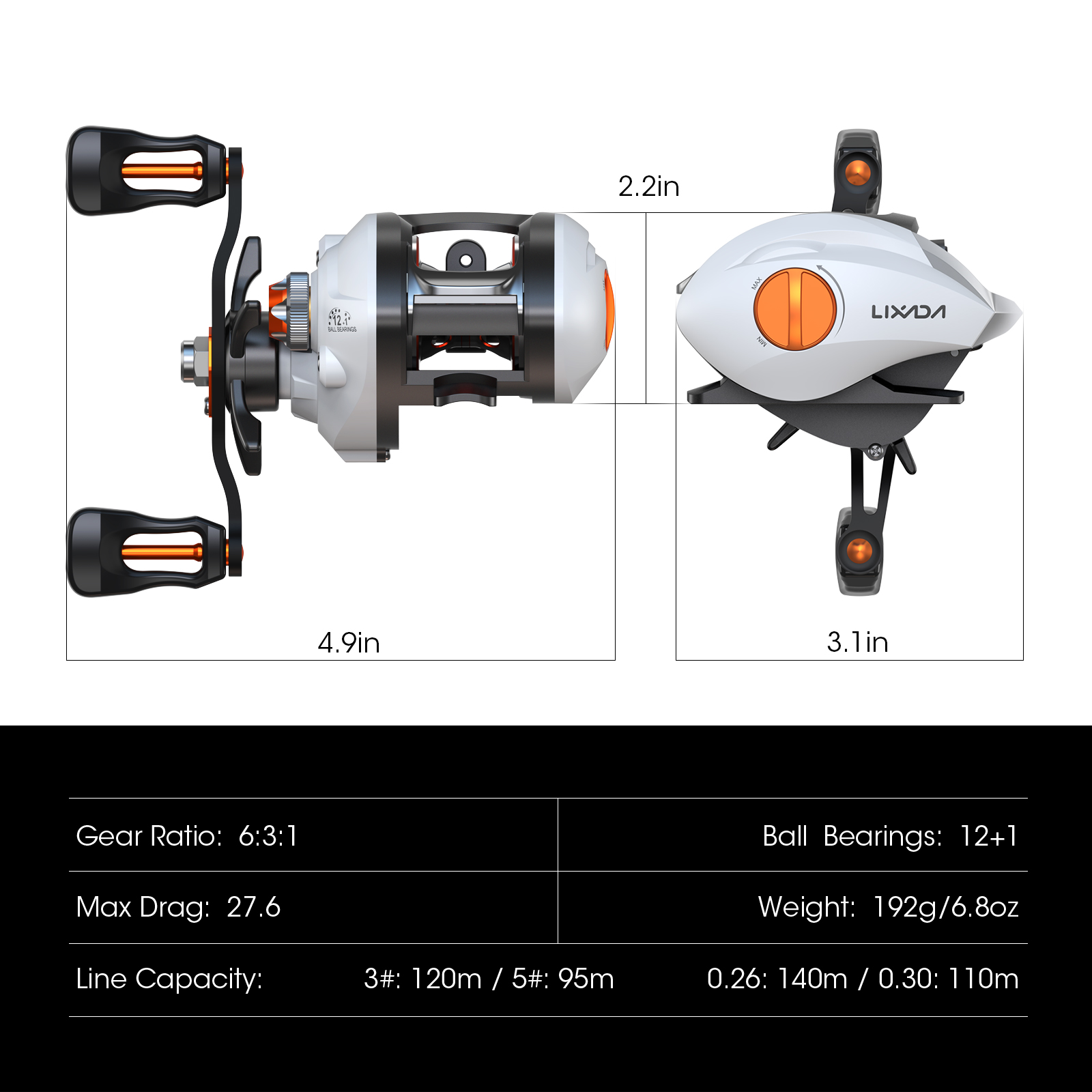 Lixada 12+1 Ball Bearings Bait - Fly Reel recensione e prezzo