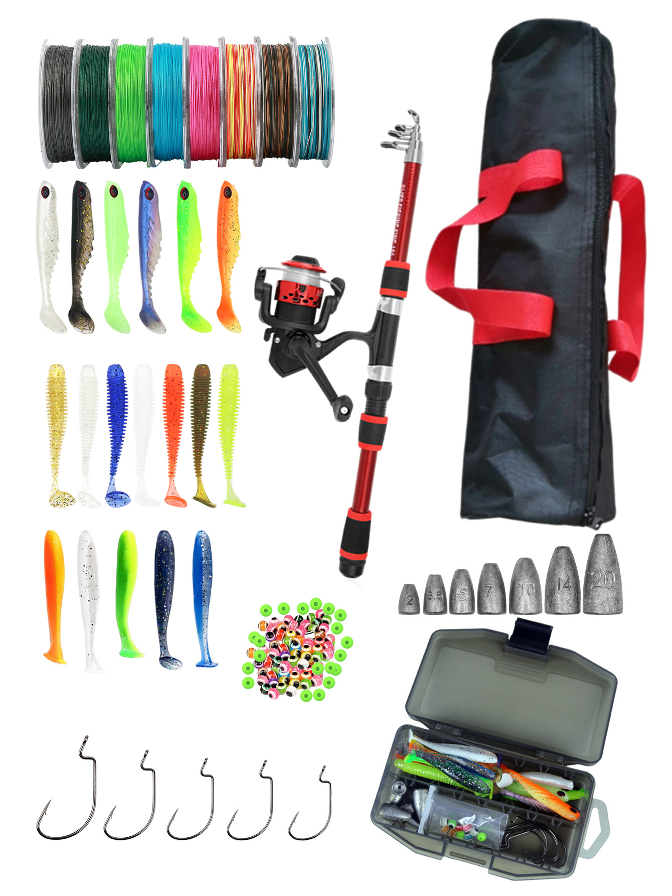 Fishing Rod Reel Combos Collap - Reel Bag recensione e prezzo