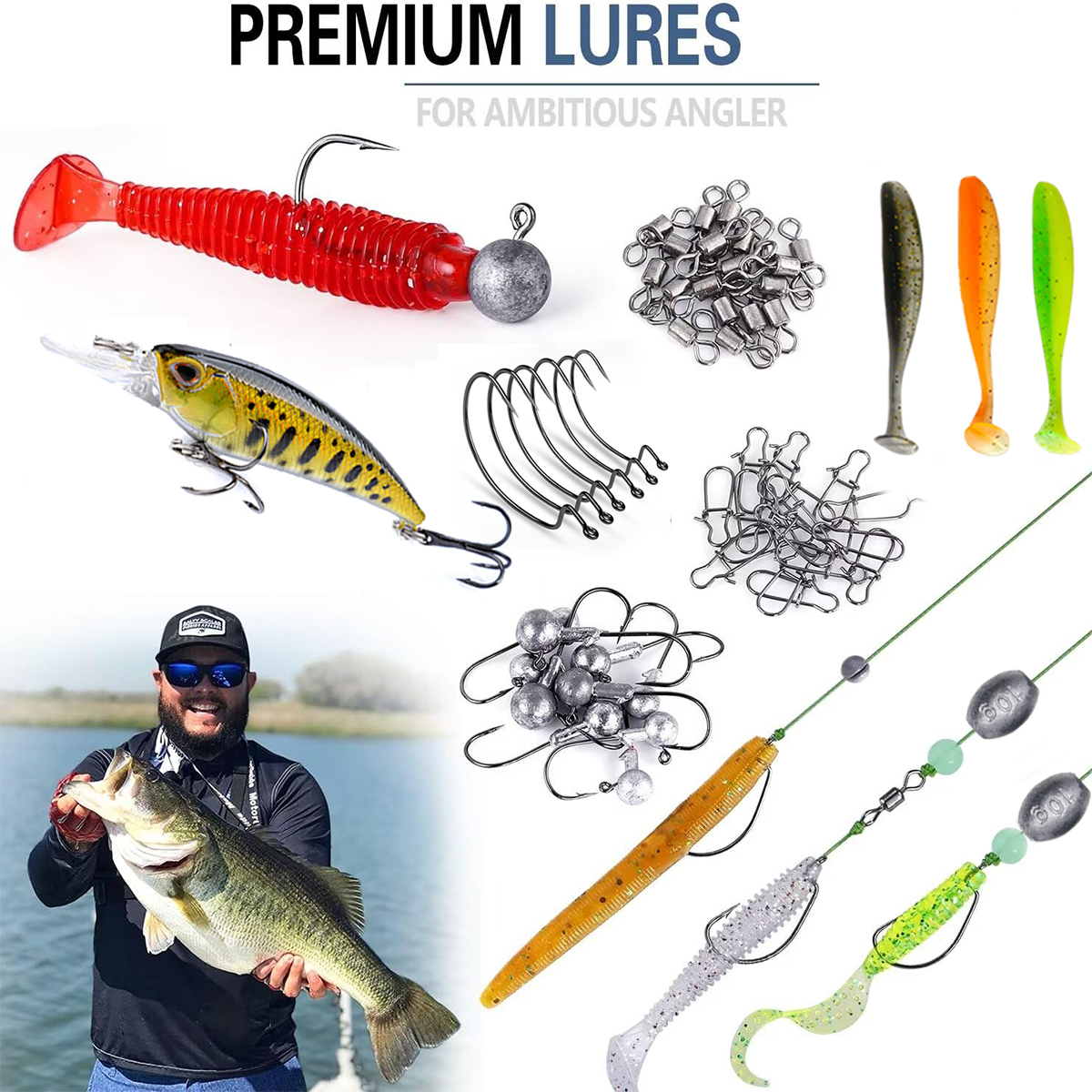 Fishing Pole Set Full Kits Wit - Baitcasting Reel recensione e prezzo