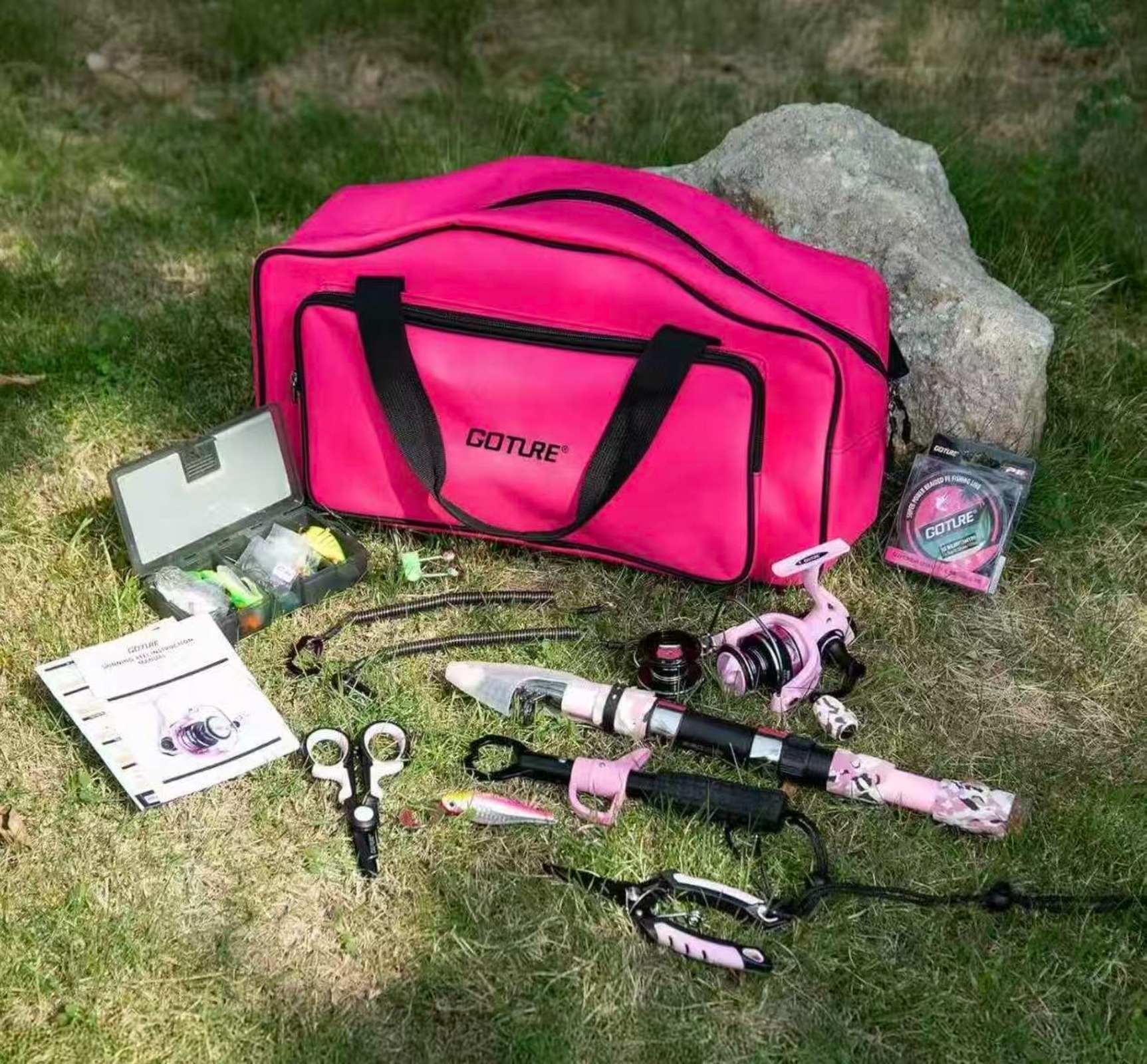 Goture Pink Fishing Rod and Re - Reel Bag recensione e prezzo