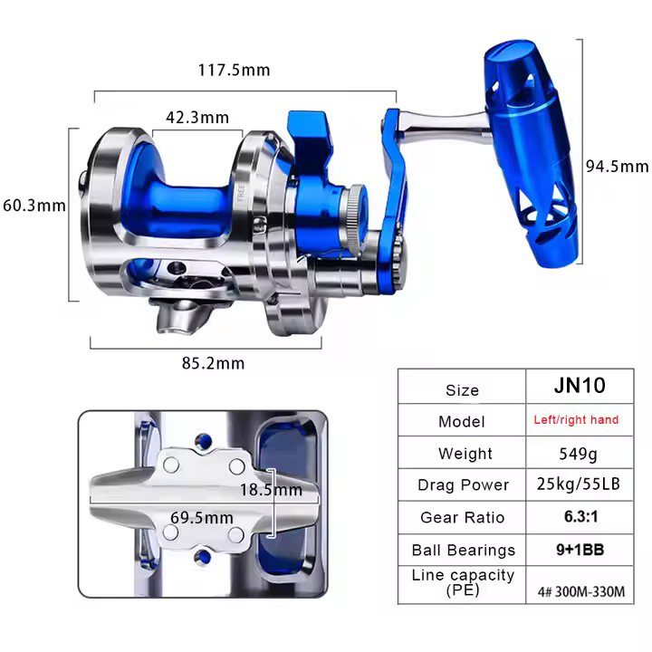 All Metal 9+1BB CNC Fishing Re - Trolling Reel recensione e prezzo